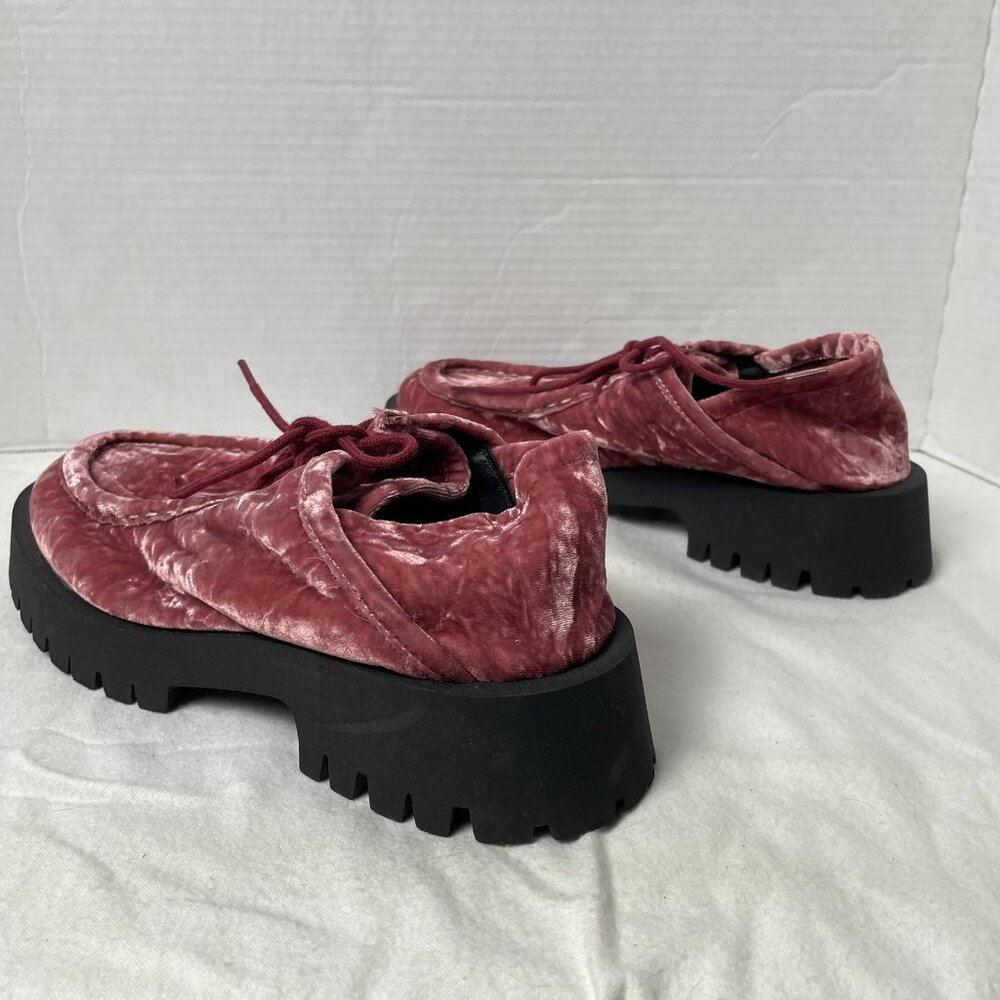 Free People Convertible Velvet Oxford Loafers with Lug Sole - Picture 3 of 10